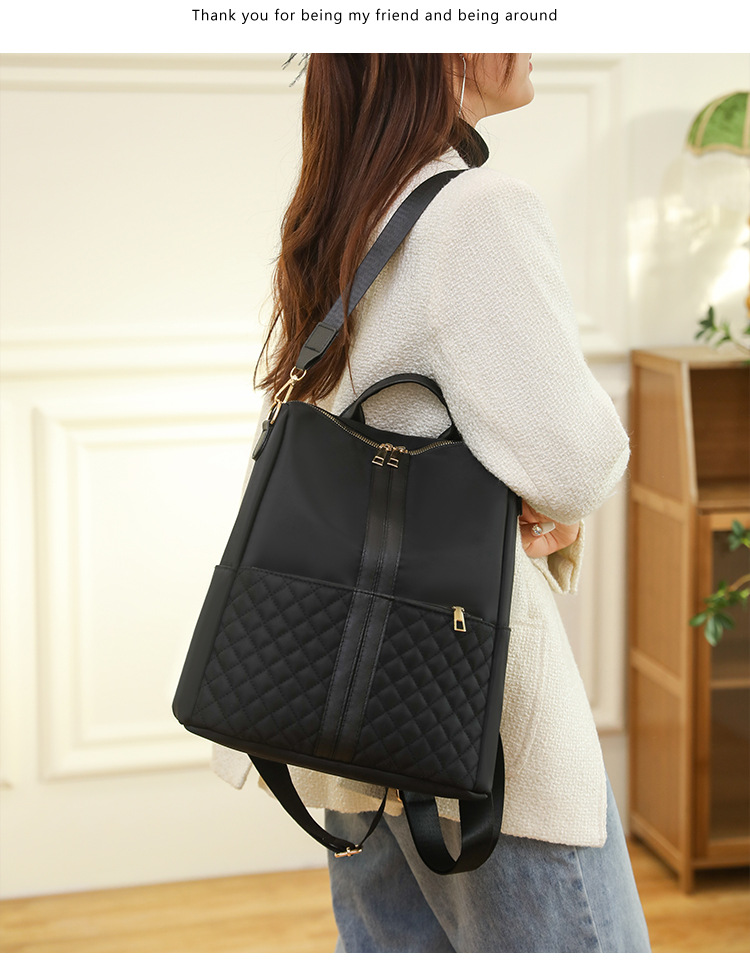 Solid Color Casual Travel Women's Backpack display picture 3