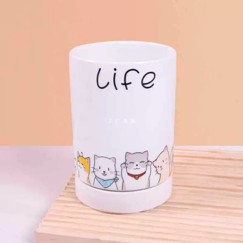  Ceramic storage system, cartoon chopsticks, cute tableware, spoon for home use