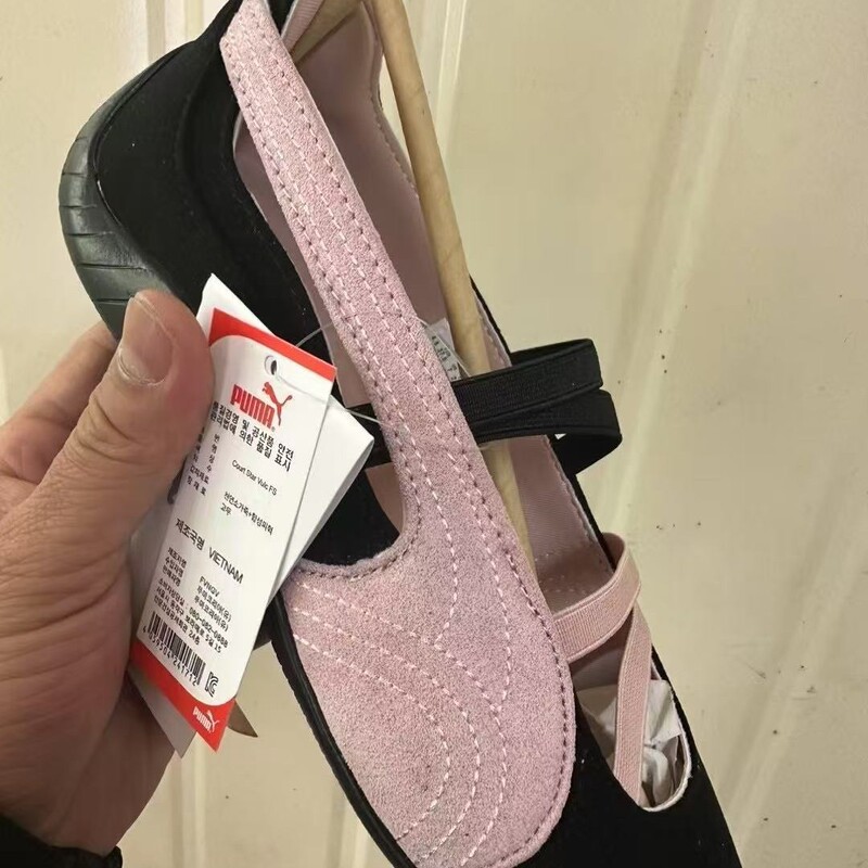 Putian Pure Original Pm Ballet Shoes Label Horse Sports Style Mary Jane Shoes Flat Round Toe Single Buckle Racing Trendy Shoes