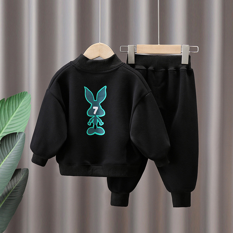 6548 Traje de terciopelo para niños, hermosa ropa de invierno 2024 nuevo suéter de bebé de estilo occidental, engrosamiento de moda de otoño e invierno para niños