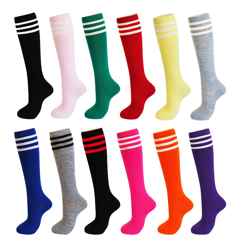 Cross-border foreign trade women's knee-high socks, striped style, party performance socks, calf socks, sports JK college style Cross-border foreign trade women's knee-high socks, striped style, party performance socks, calf socks, sports JK college style