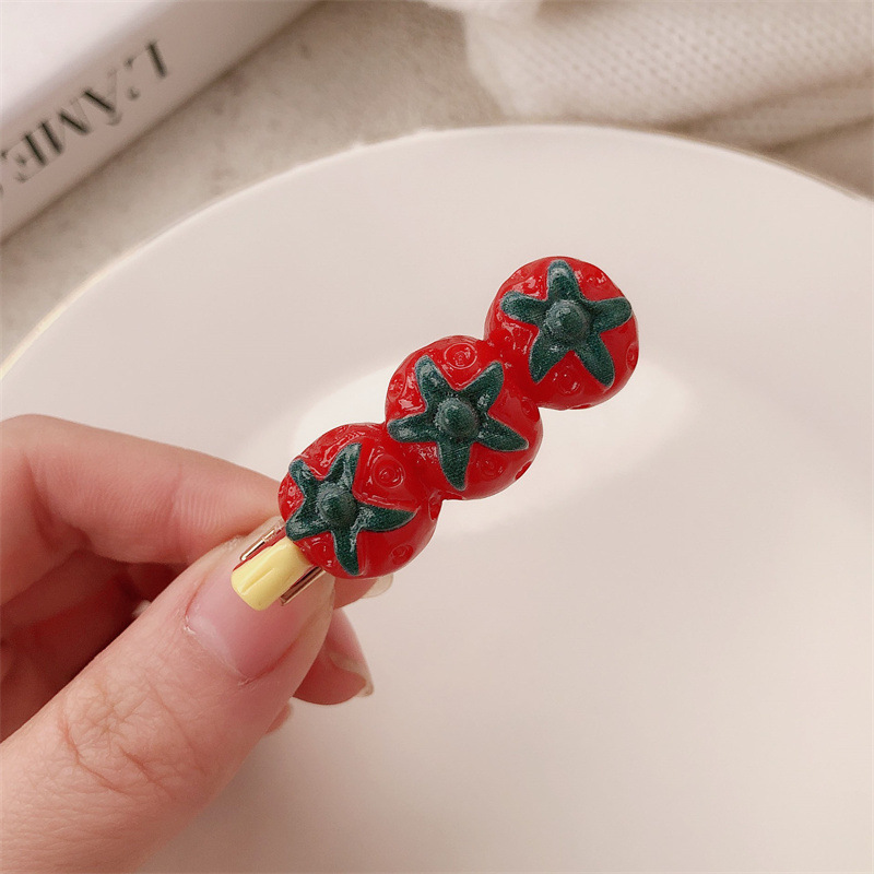 7g Weight Hair Clip Hair Accessories Type 1 Piece Quantity Holiday, Street Occasion Acrylic Material Fruit Pattern All Seasons Season Women's Gender Cute Style Cute Women's Fruit Acrylic Hair Clip 11