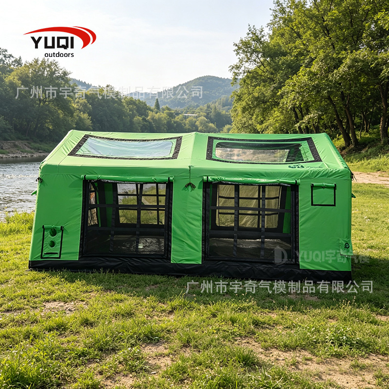 17.2 square meters outdoor camping quick-open inflatable tent, portable Oxford cloth inflatable tent for travel, camping canopy tent