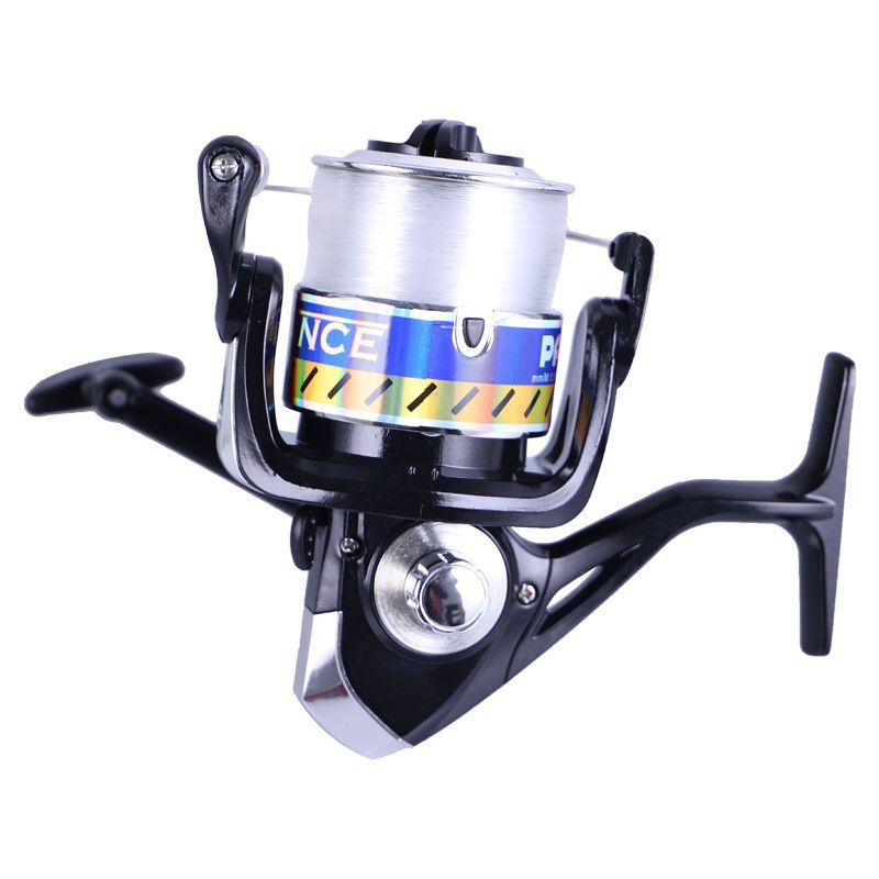 Rueda de pesca con línea de pesca rueda de pesca rueda giratoria rueda de pesca de engranaje de metal rueda de pesca de mar rueda de pesca de mar comercio mayorista