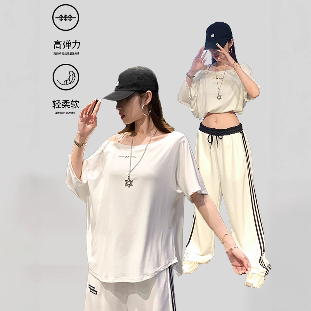 ROKBBK-K街舞潮牌慵懒风爵士hiphop上衣女运动jazz跳舞服装 抖音