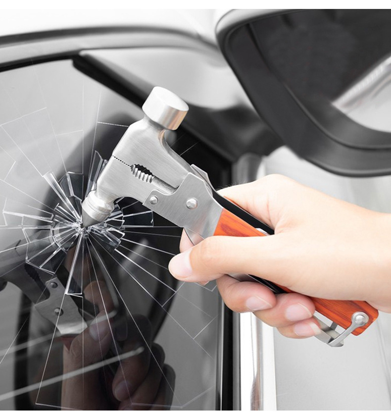 Multifunctional metal safety hammer, car cone-shaped hammer, car outdoor emergency escape hammer, vehicle-mounted safety hammer