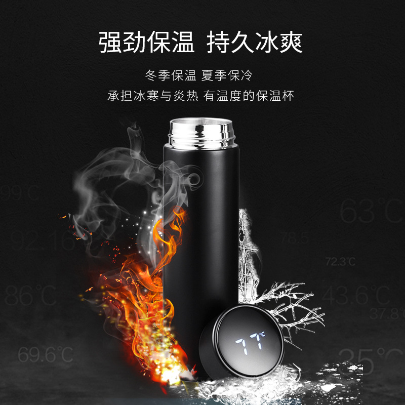 Taza de vacío inteligente de acero inoxidable 304 para té, hombres y mujeres, taza térmica con separación de infusor y logo personalizado