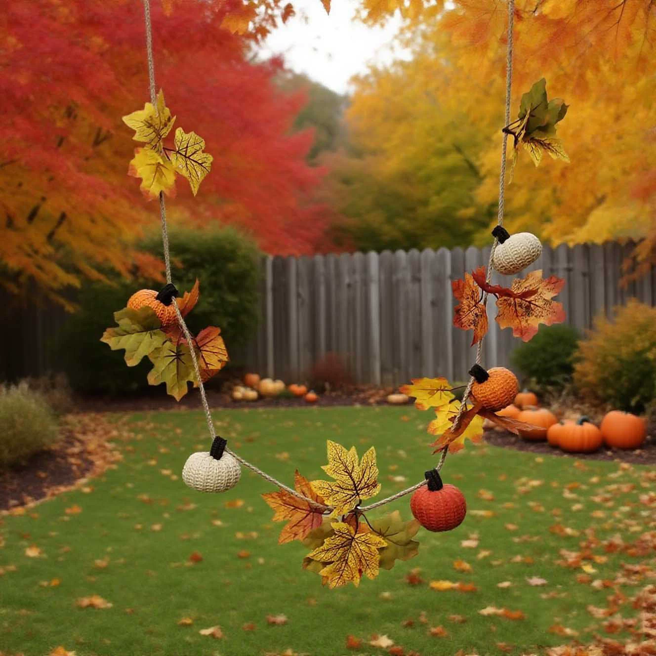 Искусственный кулон в виде тыквы и кленового листа для осенних и трансграничных праздников, декор для Хэллоуина