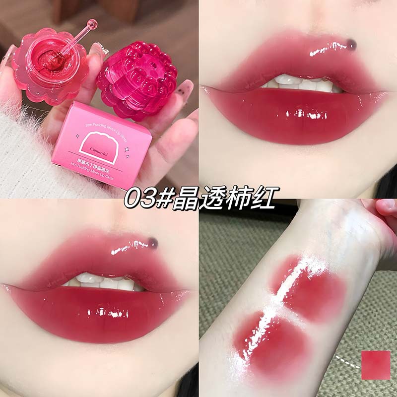 CAPPUVINI mermelada pudín espejo labios congelados agua brillante boca húmeda esmalte de labios blanqueadores maquillaje transfronterizo mujer