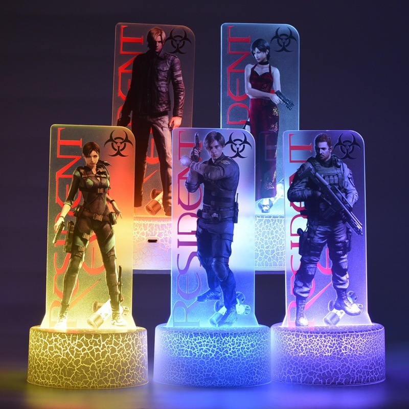 Bioquímico malvado crisis castillo serie de juegos alrededor de la tienda de guzi impresión en color 3D decoración de productos de luz nocturna al por mayor