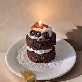 巧克力蛋糕丝绒可爱蛋糕香薰蜡烛卧室无烟送闺蜜生日礼物伴手礼物