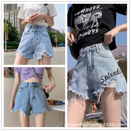 Vintage American Western Cowboy Shorts for Women 2025 High-Waisted A-Style Wide Leg Trendy Retro Hot Shorts