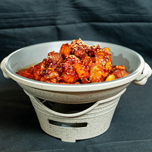 特色复古中式不粘锅铝合金锅仔干锅餐具饭店农家乐小炒肉保温餐具