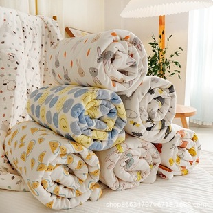 Class a Autumn and Winter Knitted Cotton Quilt Detachable Baby Pure Cotton Long-Staple Cotton Soft Warm Quilt Cover + Quilt Core