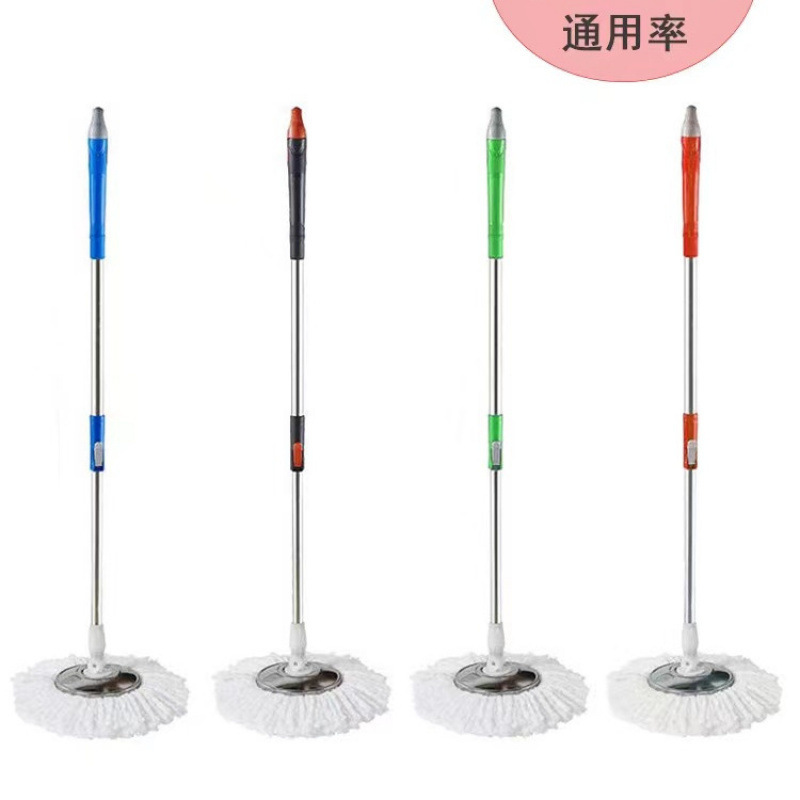 回転モップモップロッド家庭用ユニバーサル厚いステンレス鋼モップロッドモップヘッド交換モップ怠け者|undefined