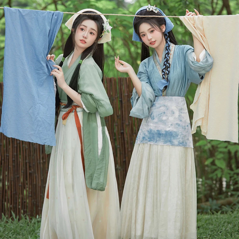 Wei and Jin Dynasty Pastoral Style Ancient Costume Adult Civilian Hanfu Wuyuan Daily Wear Farming-Themed Female Character 2026 New Model Wei and Jin Dynasty Pastoral Style Ancient Costume Adult Civilian Hanfu Wuyuan Daily Wear Farming-Themed Female Character 2026 New Model