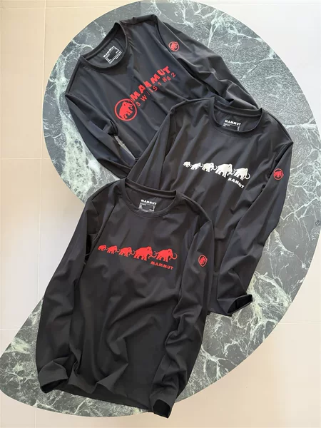 Spring and Autumn MAMMUT casual quick-drying long-sleeve men's outdoor stretch base layer loose-fit round-neck T-shirt