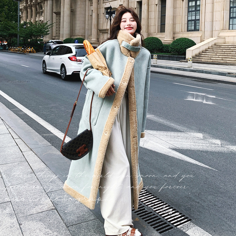 Reversible Lamb Wool Coat Winter Style For Women, This Year's Popular High-end And Super Good-looking Thickened Long Coat