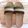 Summer slippers, footwear for beloved, non-slip men's slide indoor platform, Korean style, cotton and linen