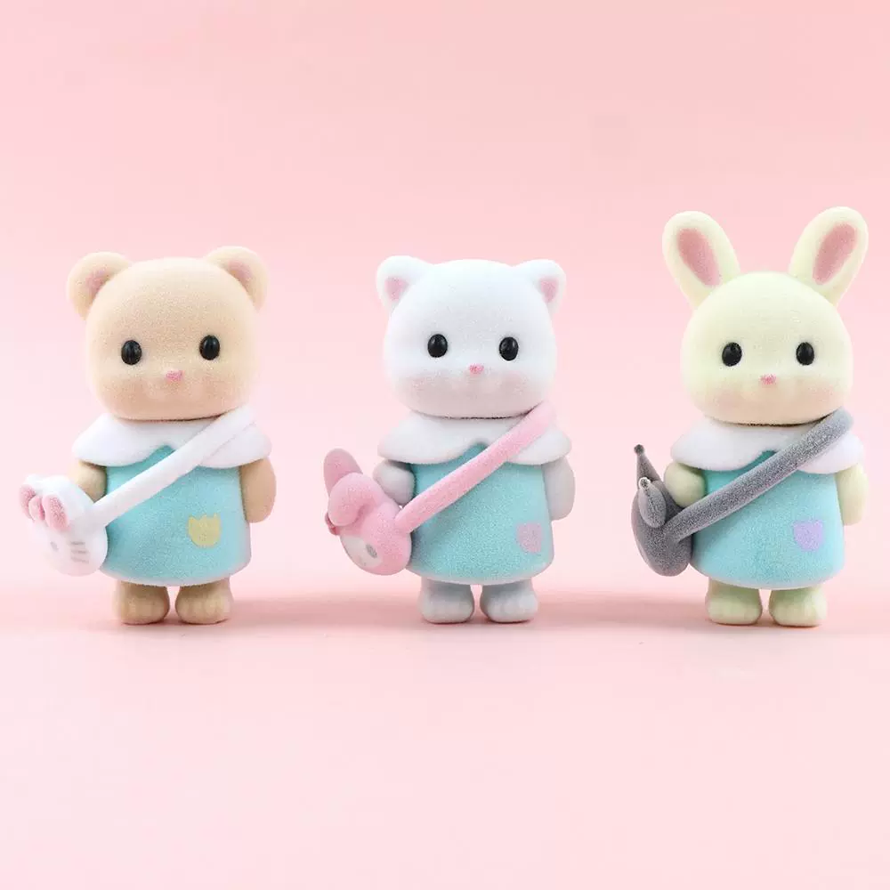 Велюровые мини-фигурки Sylvanian пудель семья, слепой бокс «Домик», настольная фигурка