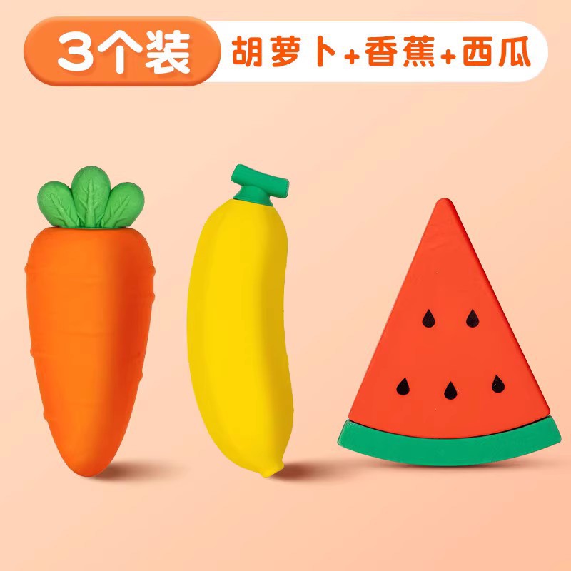 3 zanahorias + plátanos + sandías