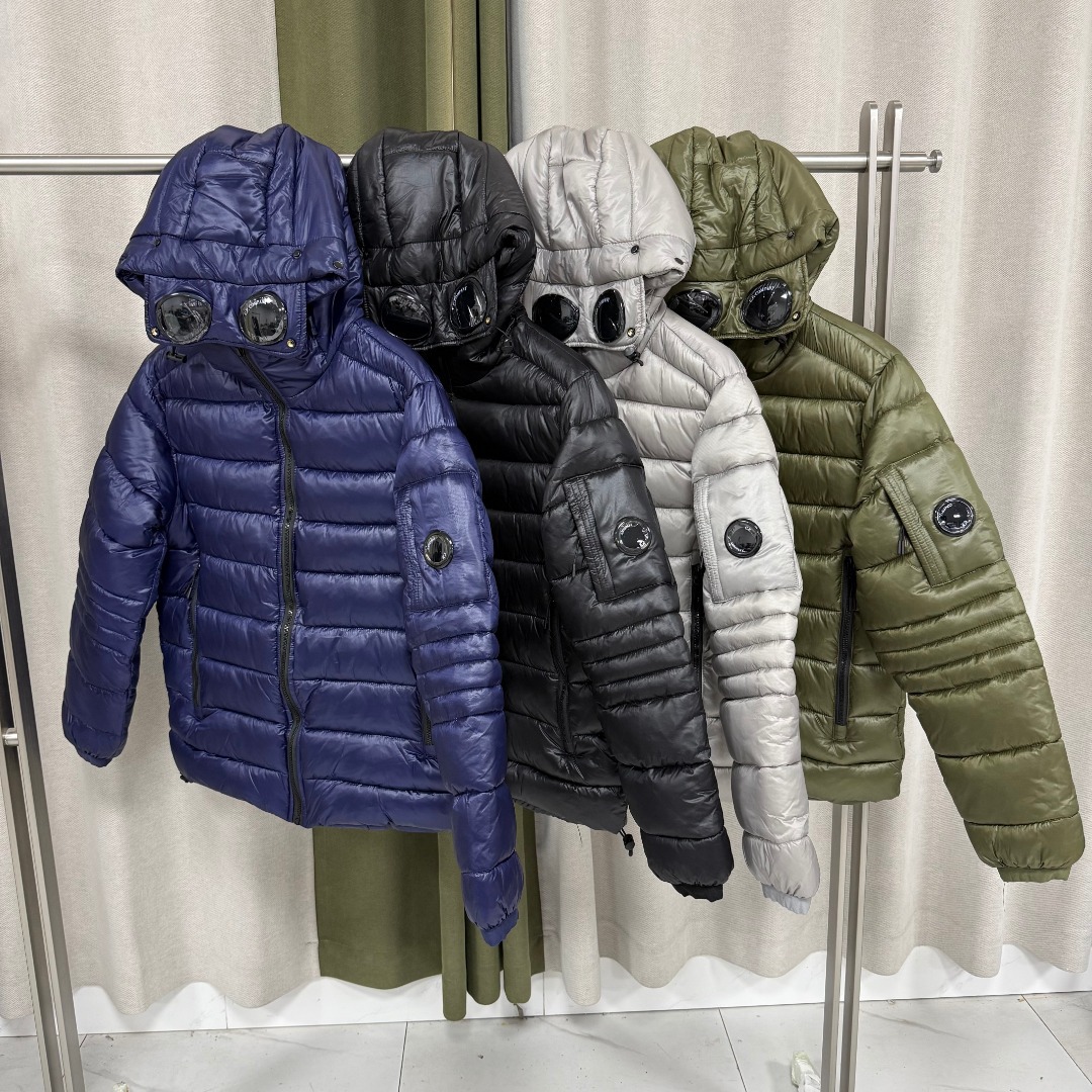 CP Cross-Border COMPANY goggles, hooded jacket, quilted coat, functional style, zippered pockets, workwear cotton jacket