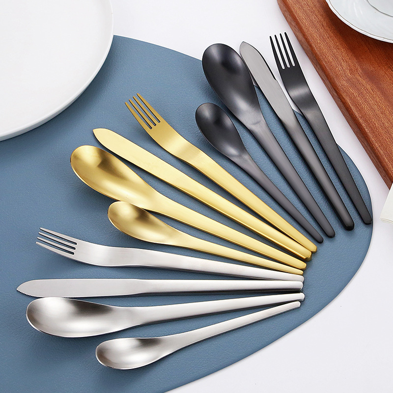 Amazon New Frosted 304 Stainless Steel Western Food Knife and Fork Spoon Hotel Steak Knife and Fork Spoon Tableware Set Amazon New Frosted 304 Stainless Steel Western Food Knife and Fork Spoon Hotel Steak Knife and Fork Spoon Tableware Set