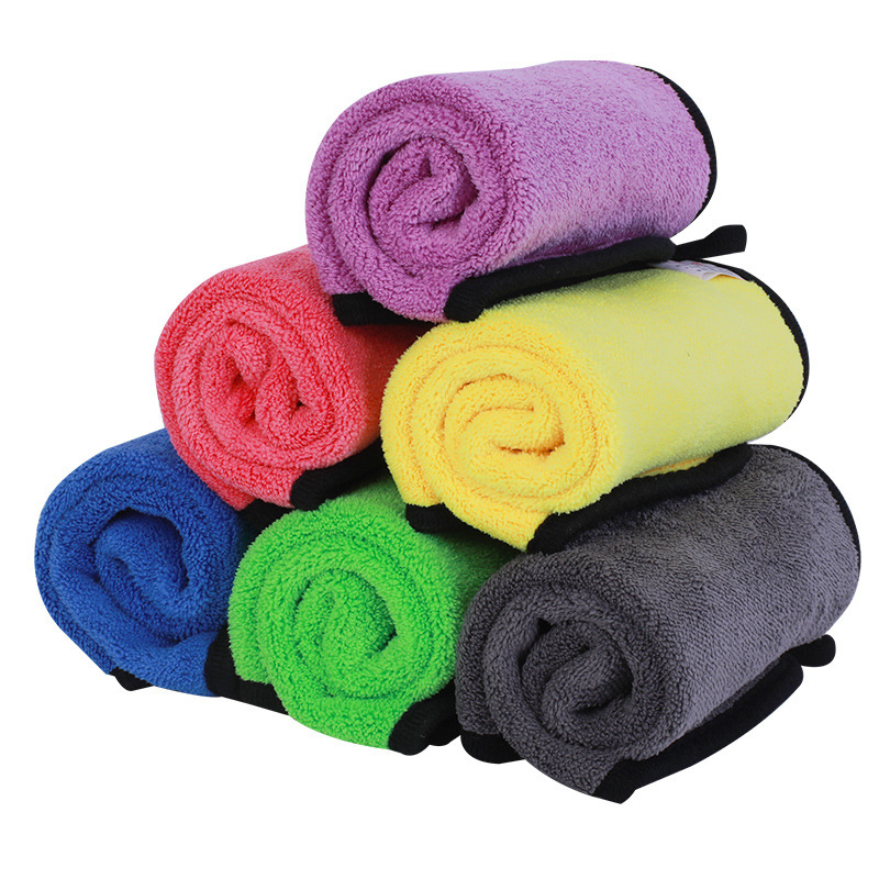 Thickened double-sided coral fleece towel for car cleaning cloth is soft and delicate, does not stretch and does not break fishing towel