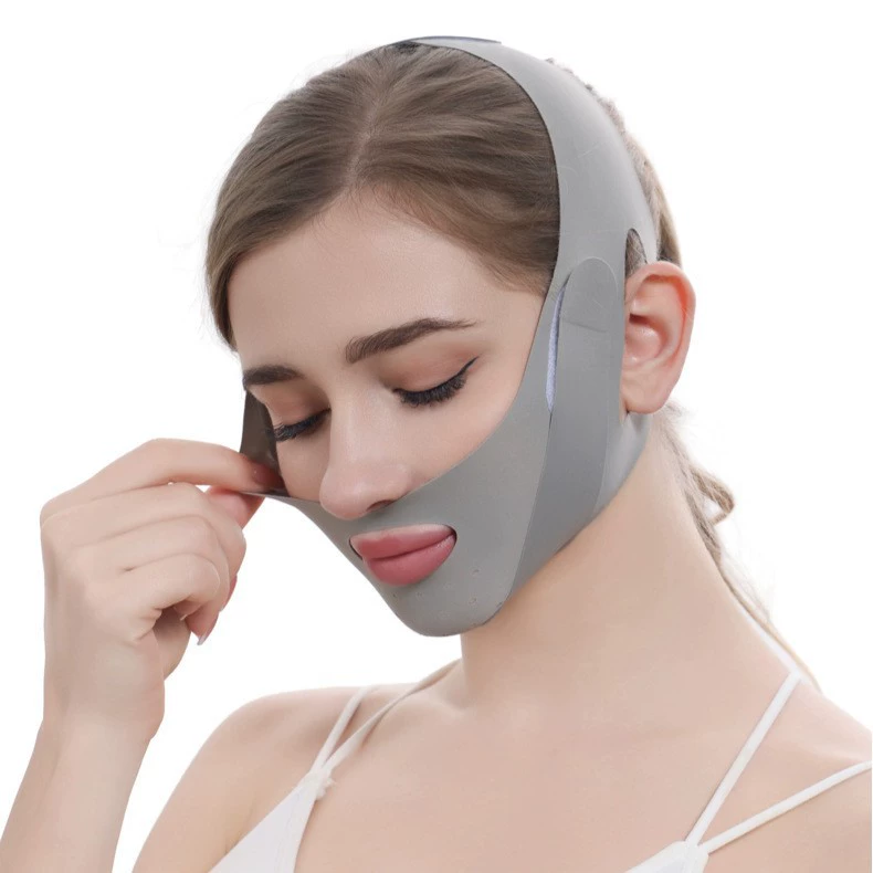 Pulls up night mask, elastic bandage