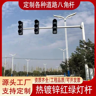 源头工厂定制道路交通信号灯电子眼抓拍监控八角杆八棱杆L型F型