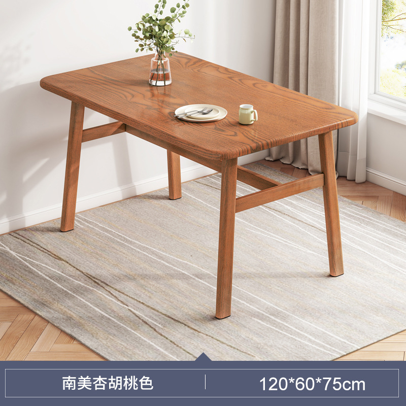Mesa de comedor nórdica casa pequeño apartamento mesa de comedor simple luz mesa de comedor de lujo y silla combinación imitación madera maciza mesa de comedor rectangular