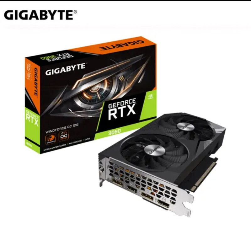 Gigabyte Rtx3060 Fengmo Gv-N3060Wf2Oc-12Gd Desktop Computer Game Independent Graphics Card Suitable for