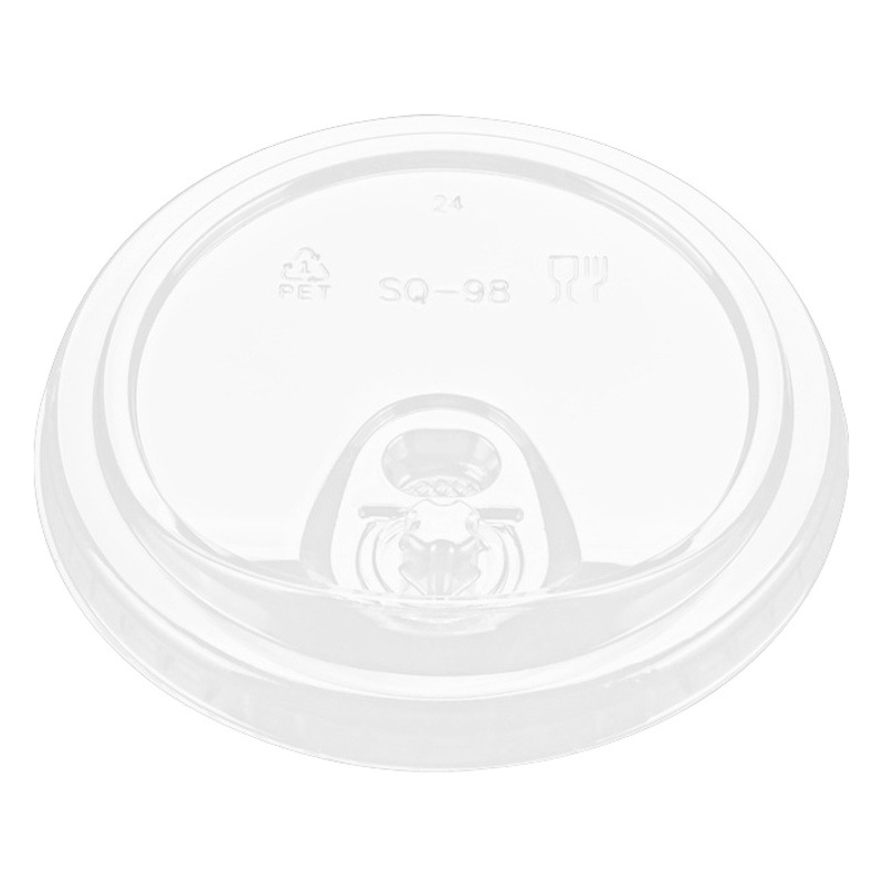 Milk tea cup lid disposable 90/92/93/95/98 beverage cup transparent pet plastic cup coffee cup direct drinking lid
