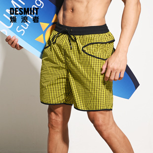 Cross-Border 2025 New Product Desmiit Men's Beach Pants Can Be Used in the Water Quick-Drying Swimming Trunks Shorts B4570