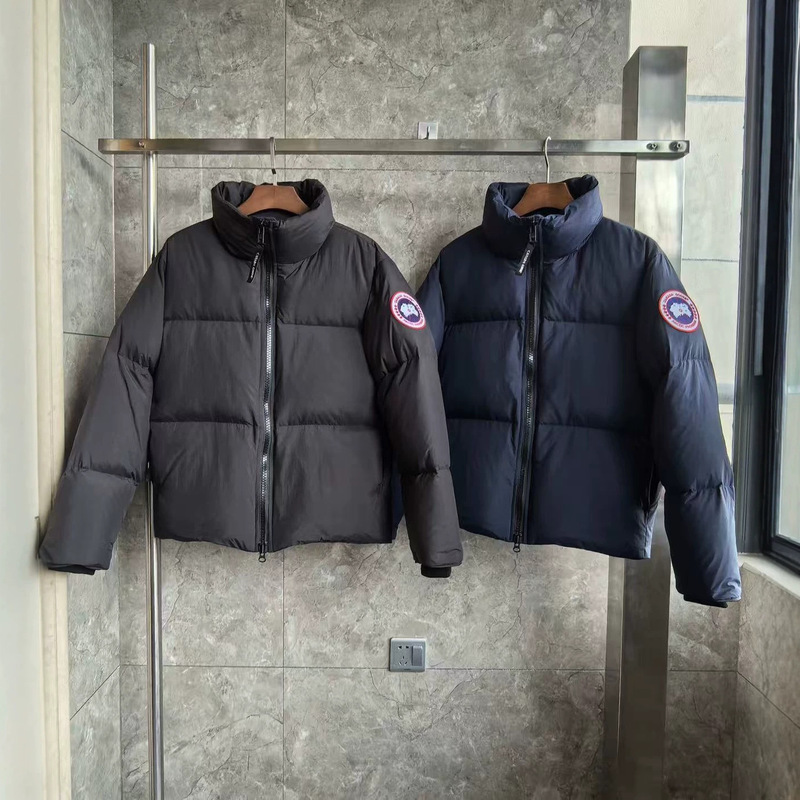 Cross-Border 2802 Canada Goose down Jacket 25Fw Puff Quilted Windproof Straight Collar Reflective Stripe Jacket High-End Cross-Border 2802 Canada Goose down Jacket 25Fw Puff Quilted Windproof Straight Collar Reflective Stripe Jacket High-End