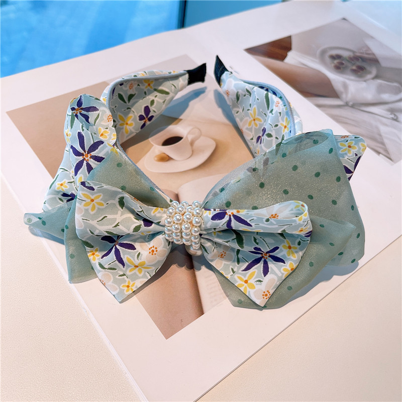 Korean Chiffon Big Bow Headband display picture 10