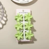 #1 Matte light green [6-piece set with card] 4cm plumeria style