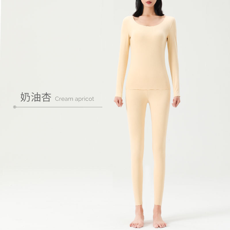 Primavera y otoño delgada calentamiento espontáneo de la ropa interior cálida sin marcas, ropa interior de primavera, pantalones de primavera, conjunto de pantalones de primavera