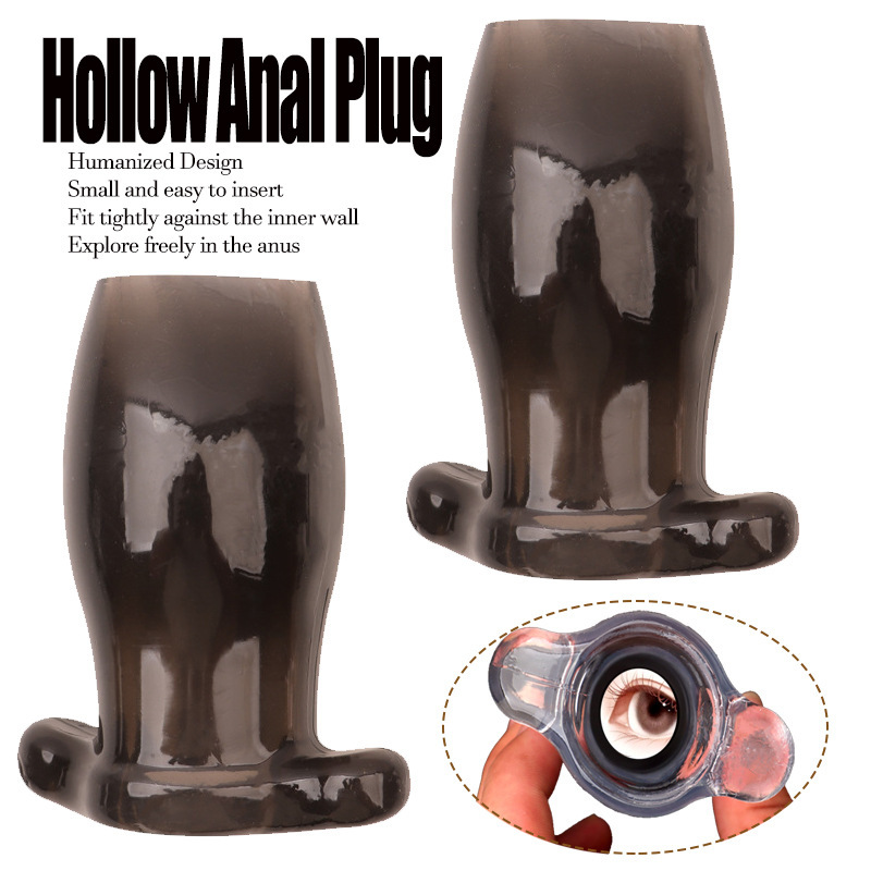 High-Transparency Hollow Anal Plug, TPE Enema-Friendly Design, Large Size — detail image 1