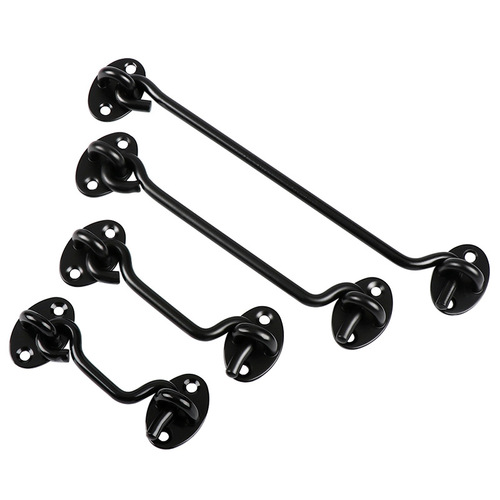 Jinnat stainless steel black wind hook thickened window hook accessories door window hook tie hook hook household hardware