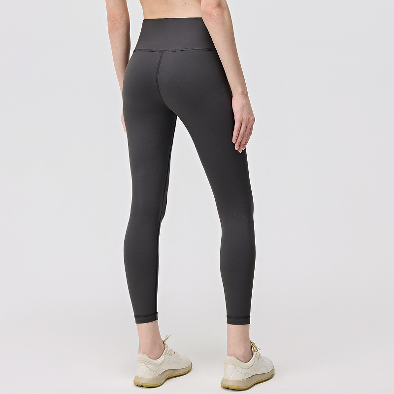 Pantalones de gimnasio de cintura alta y caderas para mujeres desnudas absorben la humedad y transpirables 24 "Pantalones deportivos elásticos image 11