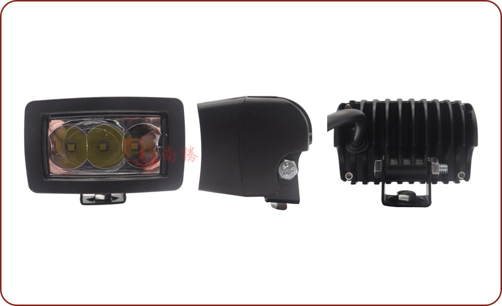 Luz LED cuadrada de 3 pulgadas y 15W, luz de trabajo, foco para coche, luz auxiliar, luz para vehículo, luz para motocicleta, luz de marcha atrás, luz potente