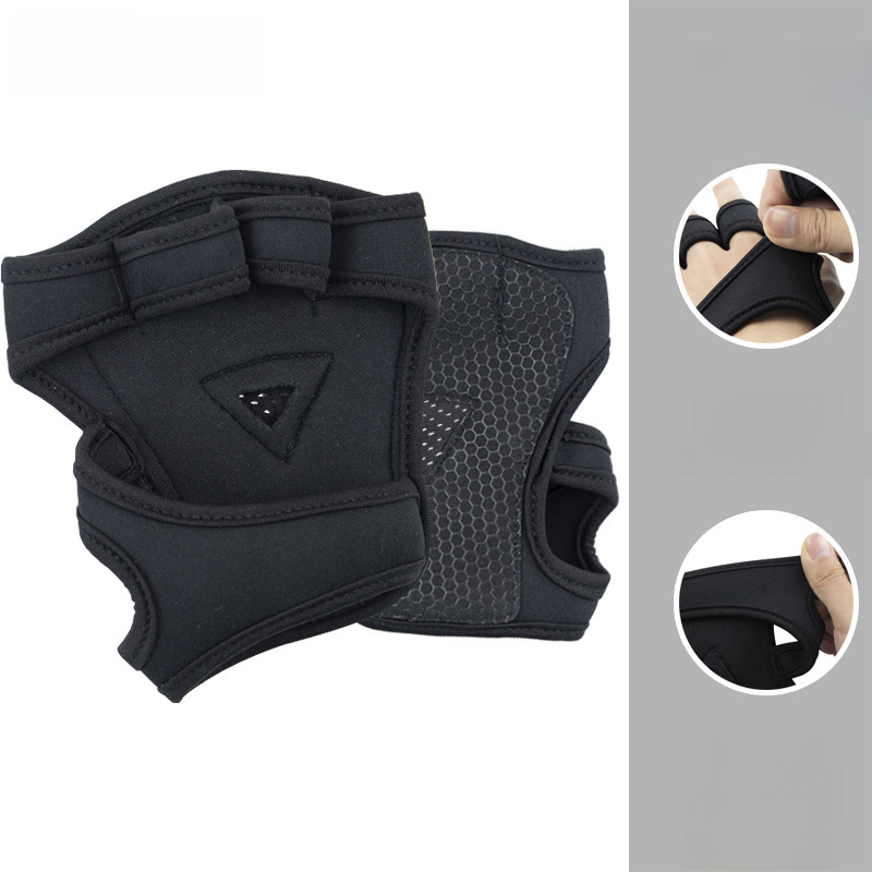Gants d'haltérophilie respirants antidérapants et anti-callosités pour équipement de fitness en coton laminé pour hommes et femmes_voghion.com