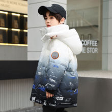 英国next sara儿童羽绒服2023冬季新款男童洋气加厚中长款外套潮