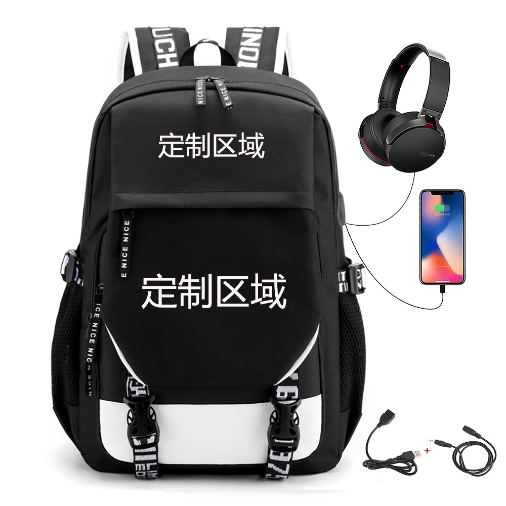 Comercio exterior transfronterizo KPOP Caza de brujas película impresión perimetral mochila mochila escolar mochila USB