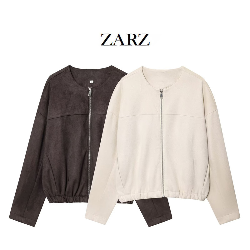 Zarz Self-Made European and American Style New Women's Clothing Suede-Effect Bomber Jacket 6318/256