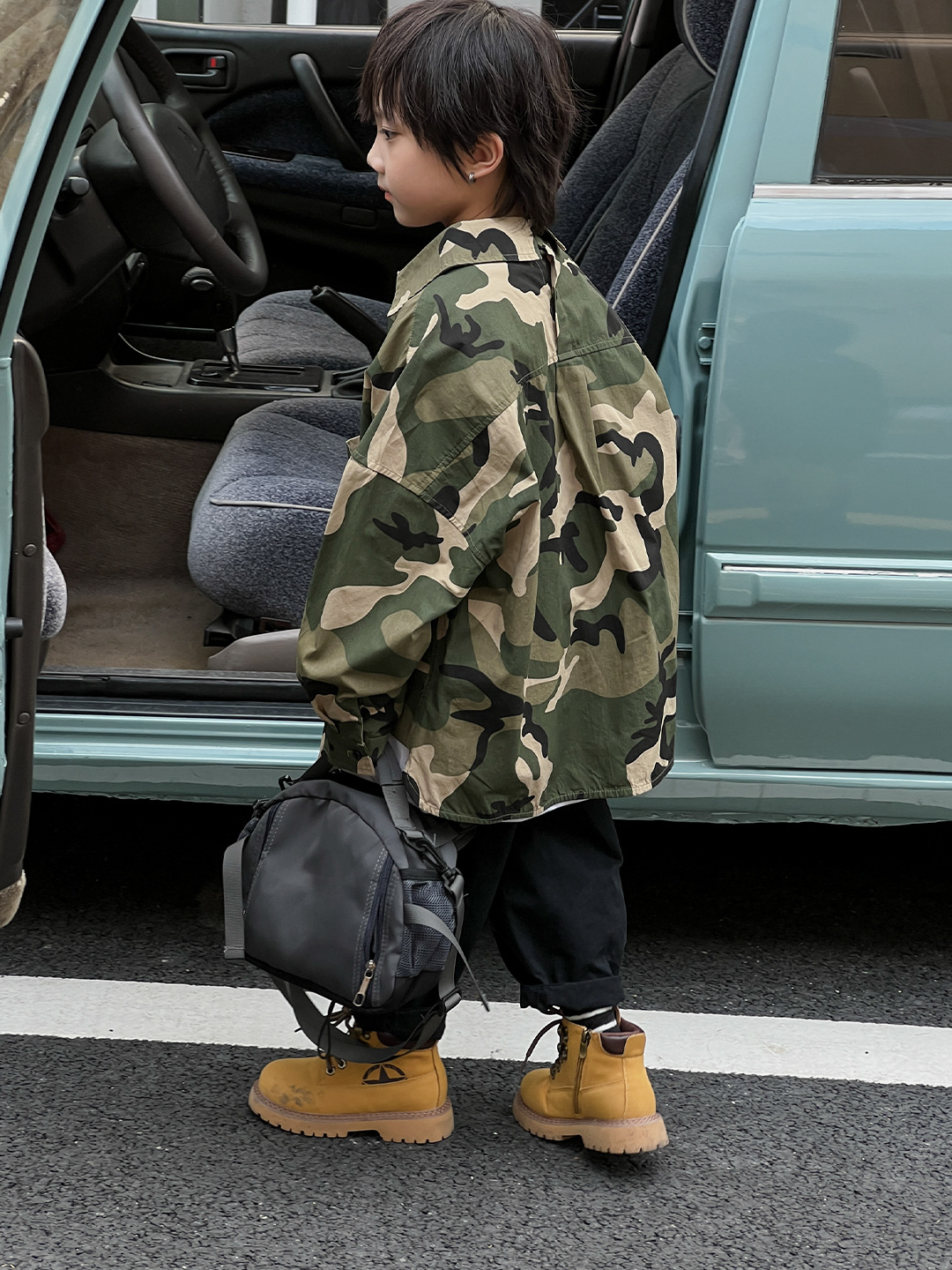 Spring Children's Trendy Cool Boys' Camouflage Jacket Korean Version New Stylish Versatile Children's Thin Top