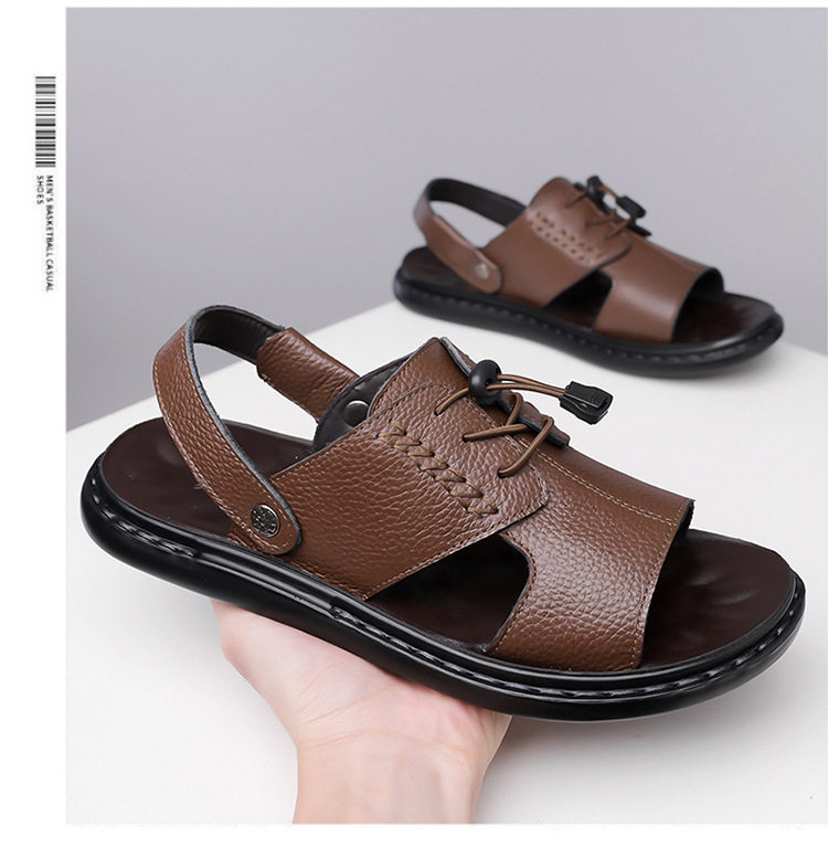 Dép sandal nam hở ngón kiểu mới thoáng khí chống trượt đi biển và lái xe — Mã màu 2118 nâu, Quận 2118 màu đen, Sơn 2118 màu vàng chi tiết 24