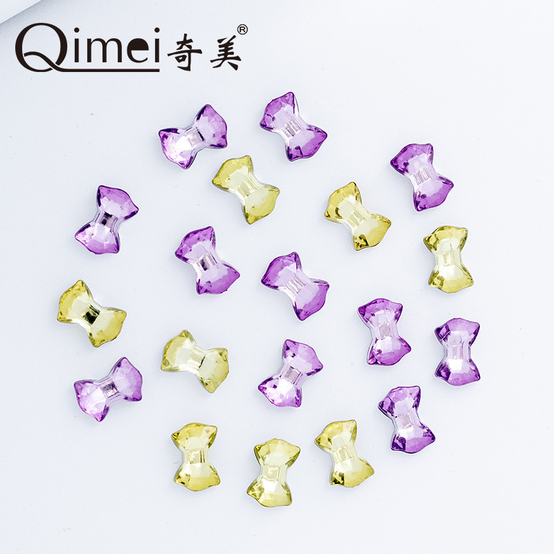 12mm bow tie new nail art crystal through diamond shaped aurora magic super flash nail jewelry diy handmade materials 12mm bow tie new nail art crystal through diamond shaped aurora magic super flash nail jewelry diy handmade materials