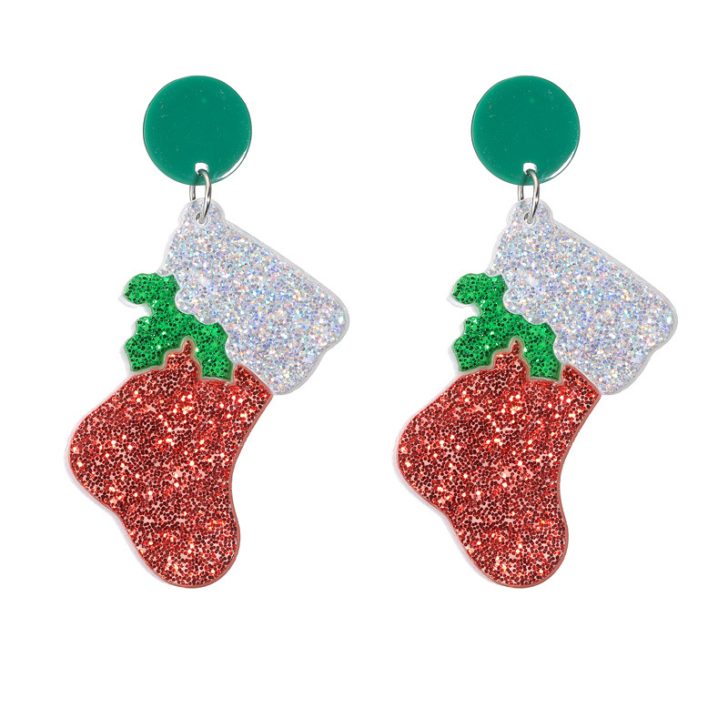 Joyería de vacaciones de Navidad transfronteriza pendientes de Santa Claus pendientes femeninos estilo ins pendientes de vacaciones de moda pendientes joyas